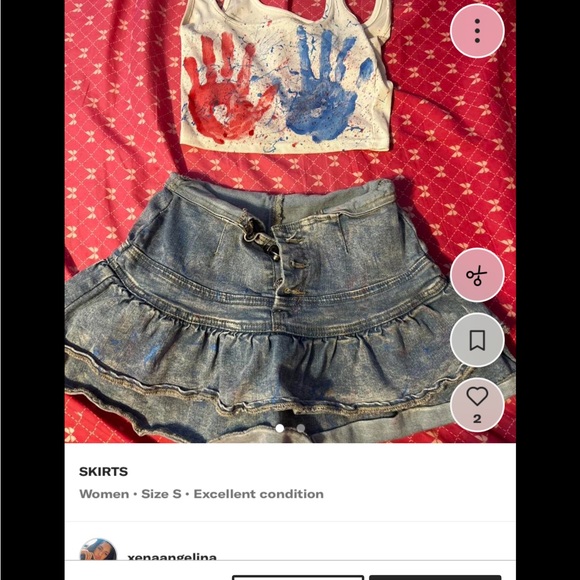 SHEIN Blue Denim Mini Skirt - Picture 1 of 1